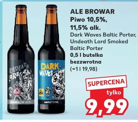 Piwo Dark Waves Baltic Porter, Undeath Lord Smoked Baltic Porter promocja w Kaufland