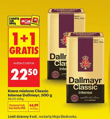 Kawa mielona Classic Intense 500 g promocja w Biedronka