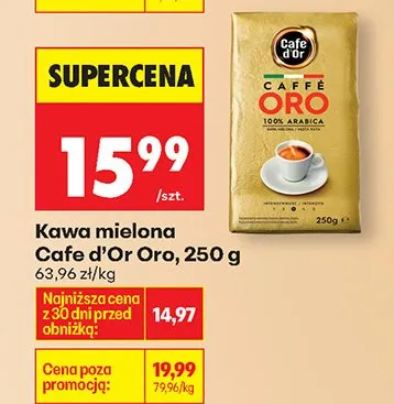 Kawa mielona Oro promocja w Biedronka