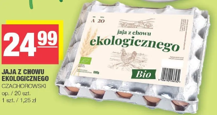 Jaja z chowu ekologicznego promocja w SPAR