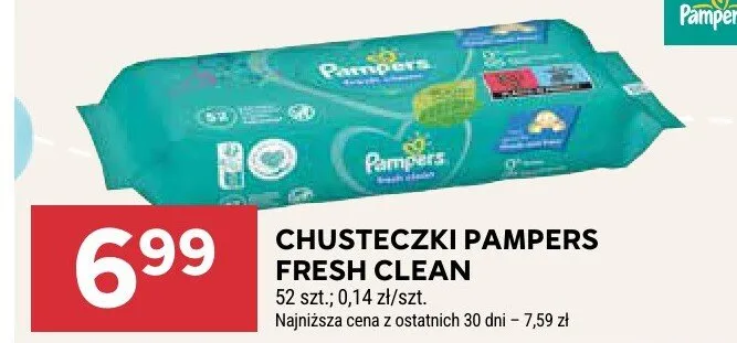 Chusteczki Fresh Clean promocja w Stokrotka