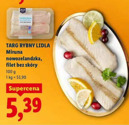 Miruna nowozelandzka, filet bez skóry promocja w Lidl
