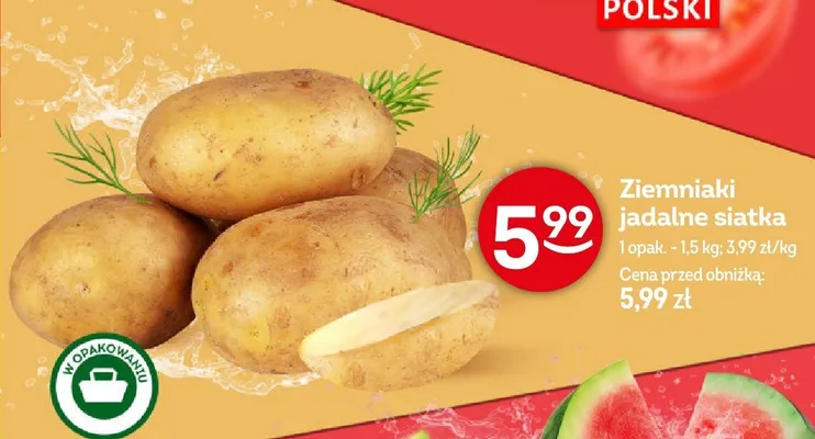 Ziemniaki jadalne siatka promocja w Żabka