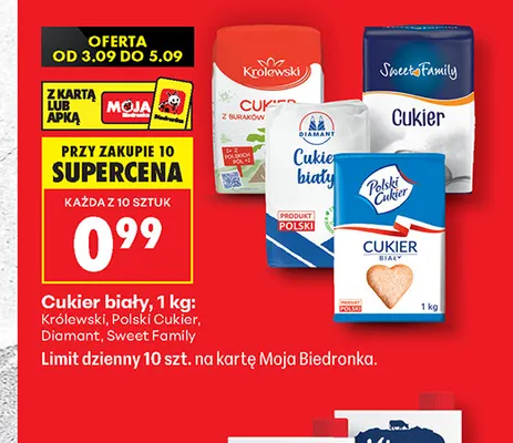 Cukier biały Królewski promocja w Biedronka