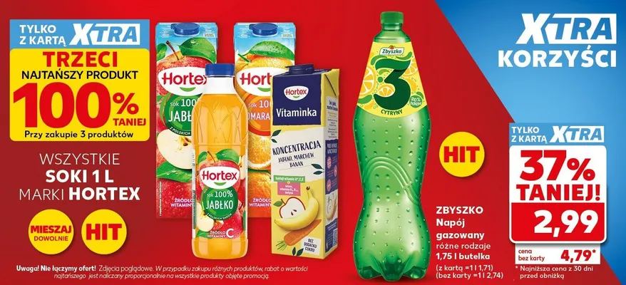 Sok Hortex 100% jabłkowy promocja w Kaufland