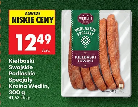 Kiełbaski Swojskie Podlaskie Specjały Kraina Wedlin promocja w Biedronka