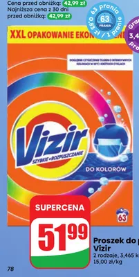 Proszek do prania Vizir promocja w Dino