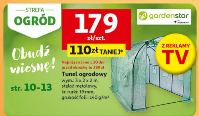 Tunel ogrodowy promocja w Auchan