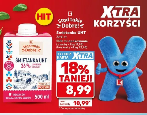 Śmietanka UHT 36% tł. Stąd takie Dobre! promocja w Kaufland