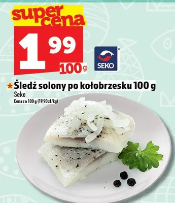 Śledź solony po kołobrzesku Seko 100 g promocja w TOPAZ