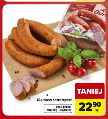 Kiełbasa ostrołęcka promocja w Carrefour Market