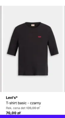 T-shirt basic czarny Levi's promocja w Lounge by Zalando