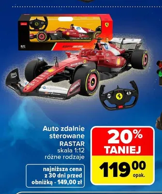 Auto zdalnie sterowane Rastar skala 1:12 promocja w Carrefour