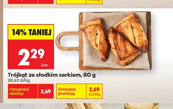 Trójkąt ze słodkim serkiem promocja w Biedronka
