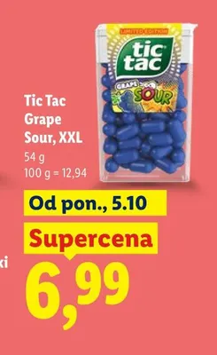 Drażetki Tic Tac Grape Sour XXL promocja w Lidl