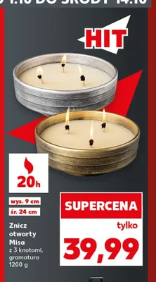 Znicz otwarty Misa z 3 knotami promocja w Kaufland