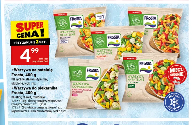 Warzywa do piekarnika kalafior, fasola, marchew Frosta promocja w Twój Market