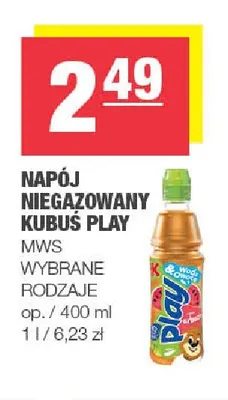 Napój niegazowany Kubuś Play promocja w SPAR