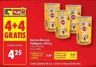 Karma dla psów Pedigree promocja w Biedronka
