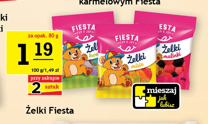 Żelki misie Fiesta promocja w Gram Market