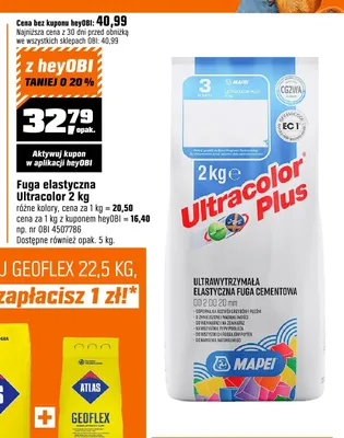 Fuga elastyczna Mapei Ultracolor Plus promocja w OBI