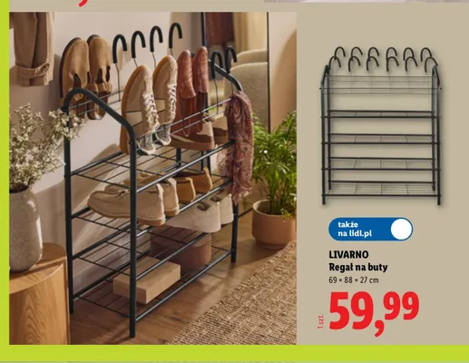 Regał na buty Livarno promocja w Lidl