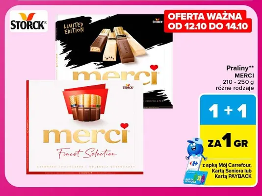Praliny Merci Finest Selection promocja w Carrefour