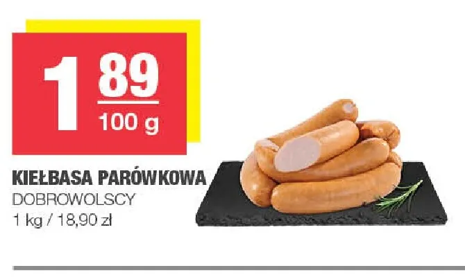 Kiełbasa parówkowa Dobrowolscy promocja w SPAR