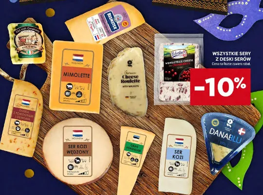 Wszystkie sery z deski serów promocja w Stokrotka