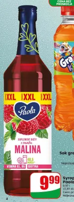 Syrop o smaku malinowym Paola Hoop promocja w Dino