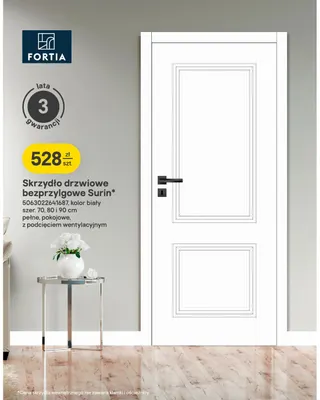 Skrzydło drzwiowe bezprzylgowe Surin pełne Fortia promocja w Castorama