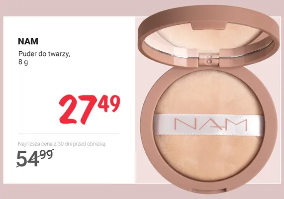 Puder do twarzy NAM promocja w Rossmann