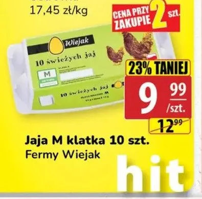 Jaja M klatka Fermy Wiejak promocja w API Market