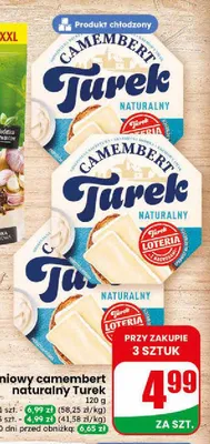 Ser pleśniowy camembert naturalny Turek promocja w Dino