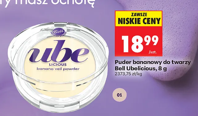 Puder bananowy do twarzy Bell Ubelicious promocja w Biedronka