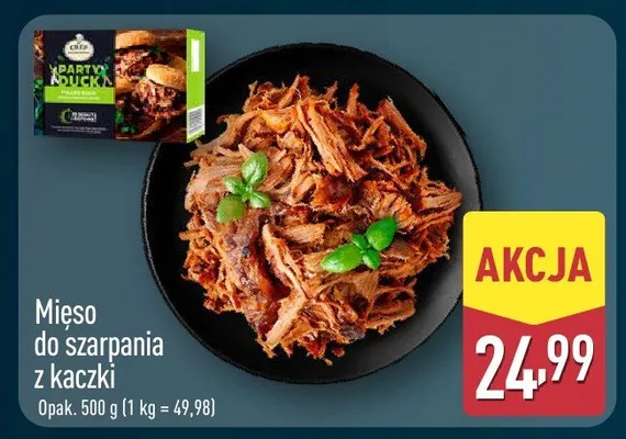 Mięso do szarpania z kaczki promocja w Aldi