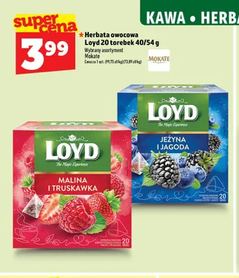Herbata owocowa Loyd Jeżyna i Jagoda promocja w TOPAZ