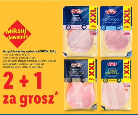Wędliny szynka z fileta z indyka promocja w Lidl