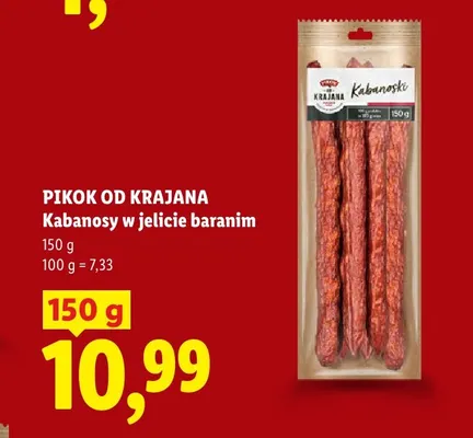 Kabanosy w jelicie baranim Pikok Od Krajana promocja w Lidl