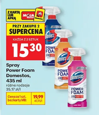 Spray Power Foam Domestos promocja w Biedronka