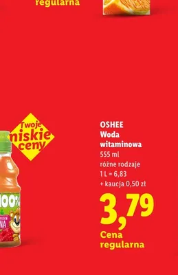 Woda witaminowa Oshee promocja w Lidl