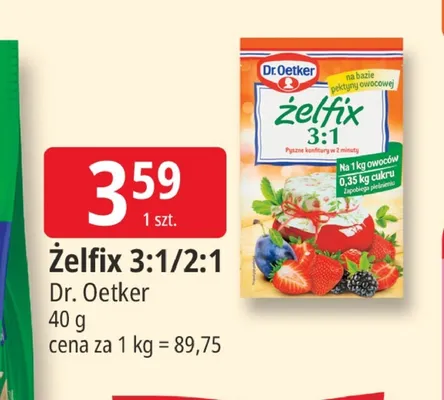 Żelfix 3:1 Dr. Oetker promocja w Leclerc