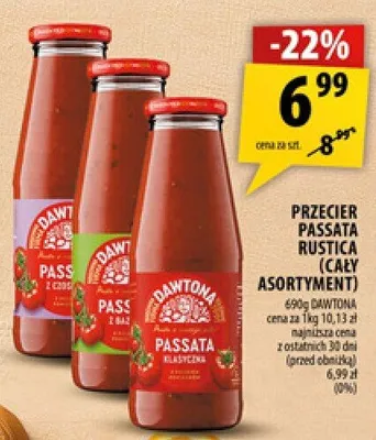 Przecier passata rustica (cały asortyment) promocja w Arhelan