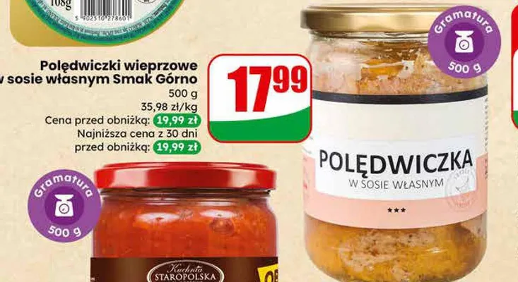 Polędwiczki wieprzowe w sosie własnym promocja w Dino