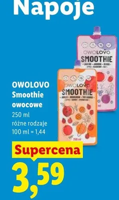 Smoothie owocowe Owolovo promocja w Lidl