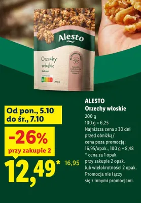 Orzechy włoskie Alesto promocja w Lidl