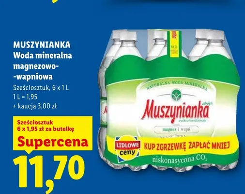 Woda mineralna Muszynianka magnezowo-wapniowa 6-pak promocja w Lidl