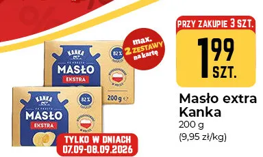 Masło extra Kanka promocja w Społem Częstochowa