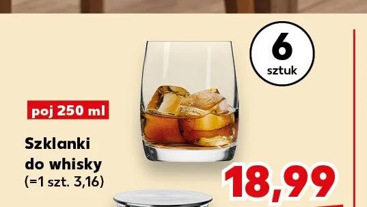 Szklanki do whisky 6-pak promocja w Kaufland
