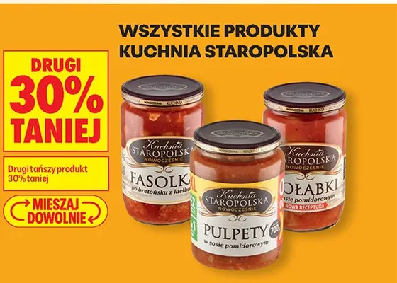 Wszystkie produkty Kuchnia Staropolska DRUGI -30% promocja w Biedronka
